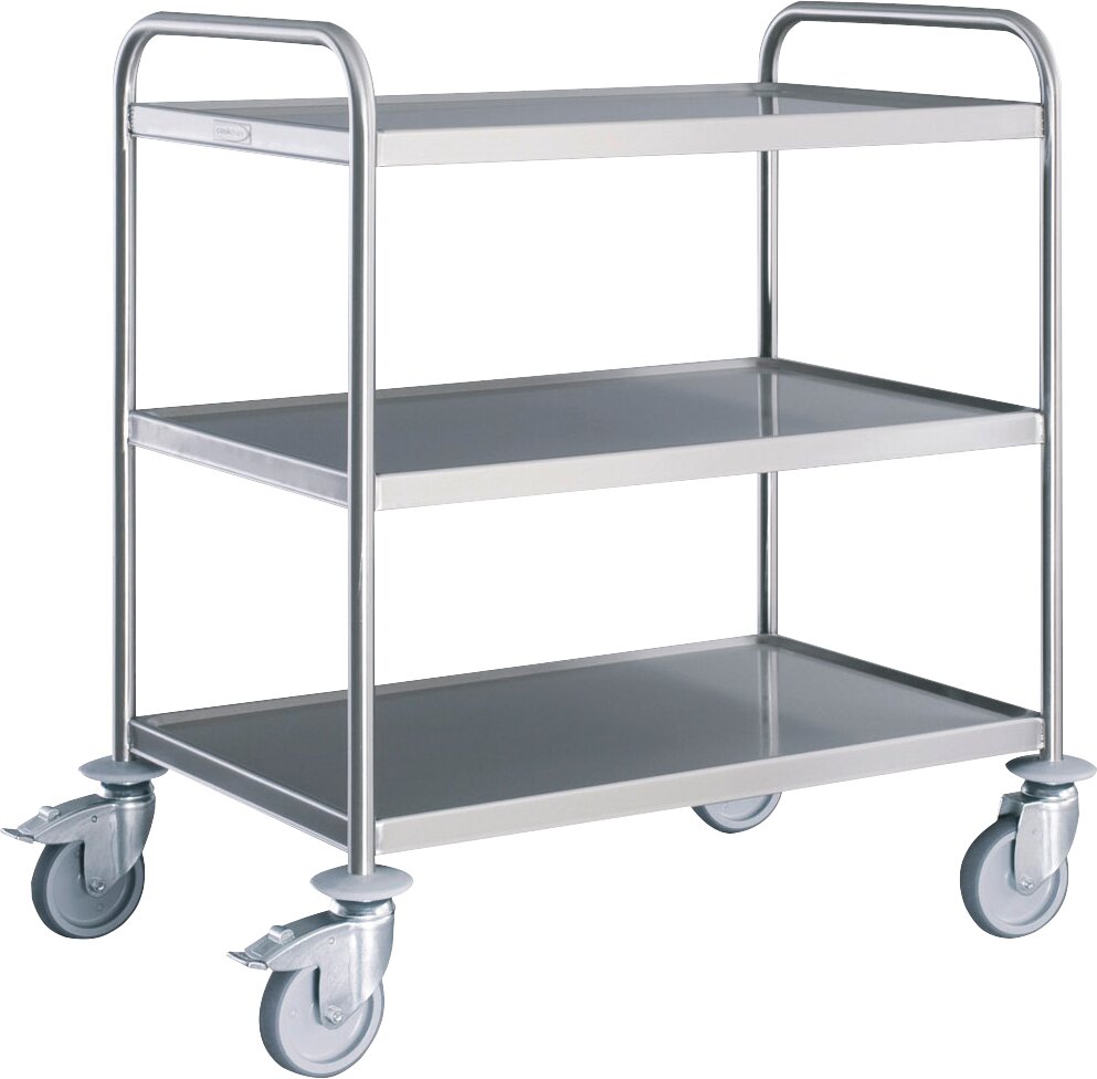 Servierwagen, 3 Borde 800 x 500 mm, voll verschweißt